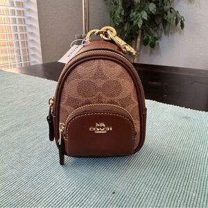 Coach Mini Court Backpack Bag Charm Key Chain
